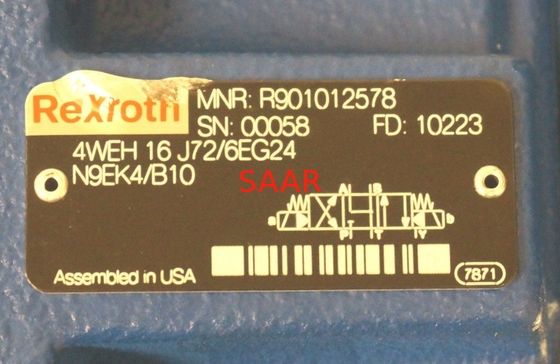 Rexroth R901012578 4 WEH 16 J 7 X/6 PER ESEMPIO. 24N9EK4/B10 4 WEH 16 J valvola direzionale della bobina 72/6 PER ESEMPIO. 24N9EK4/B10