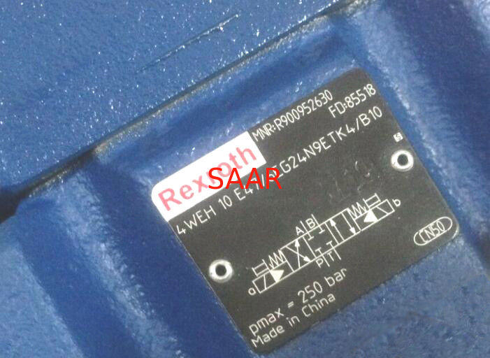 R900952630 4 WEH 10 E 4 X/6 PER ESEMPIO. 24N9ETK4/B10 4 WEH 10 E valvola direzionale della bobina 47/6 PER ESEMPIO. 24N9ETK4/B10 con l'attuazione elettroidraulica